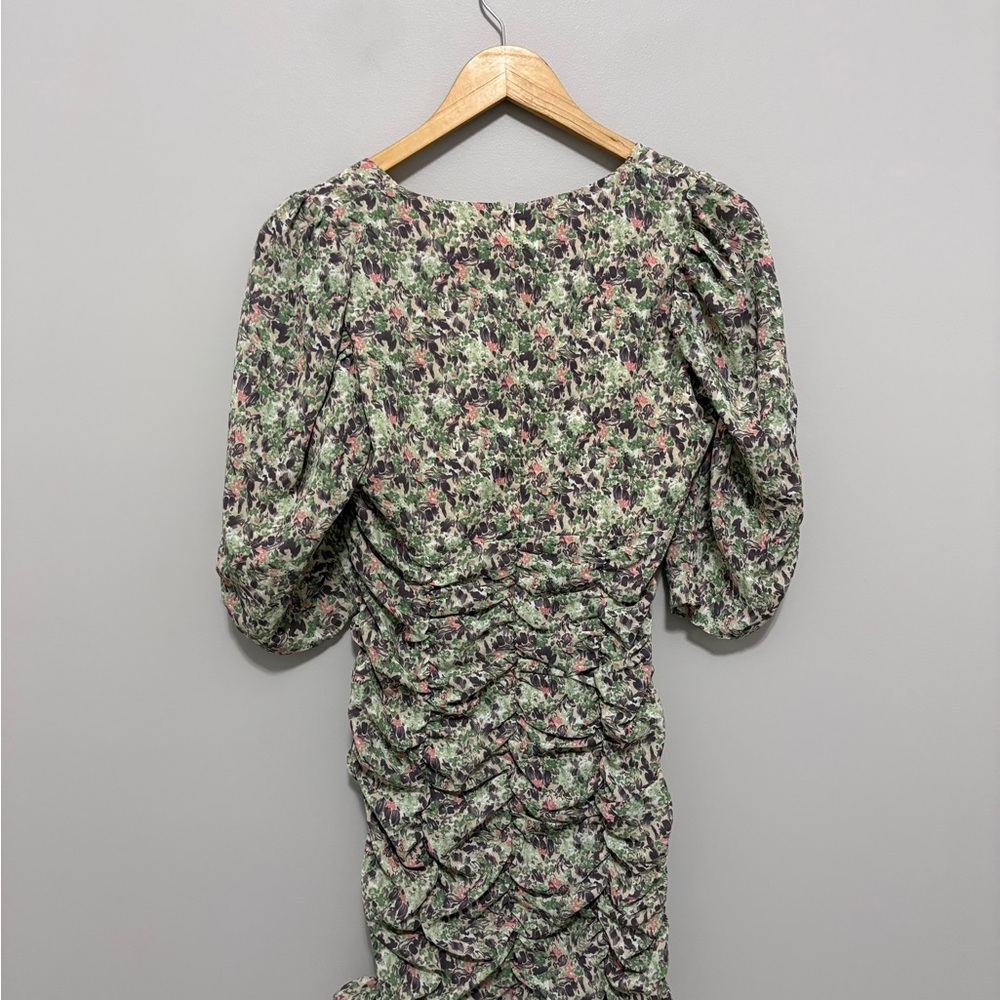 Mable Romantic Floral Ruched Mini Dress - Picture 3 of 5